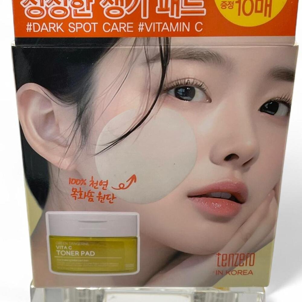 Tenzero Green Tangerine Vita C KBeauty Toner Pads Uneven Tone Skincare Beauty